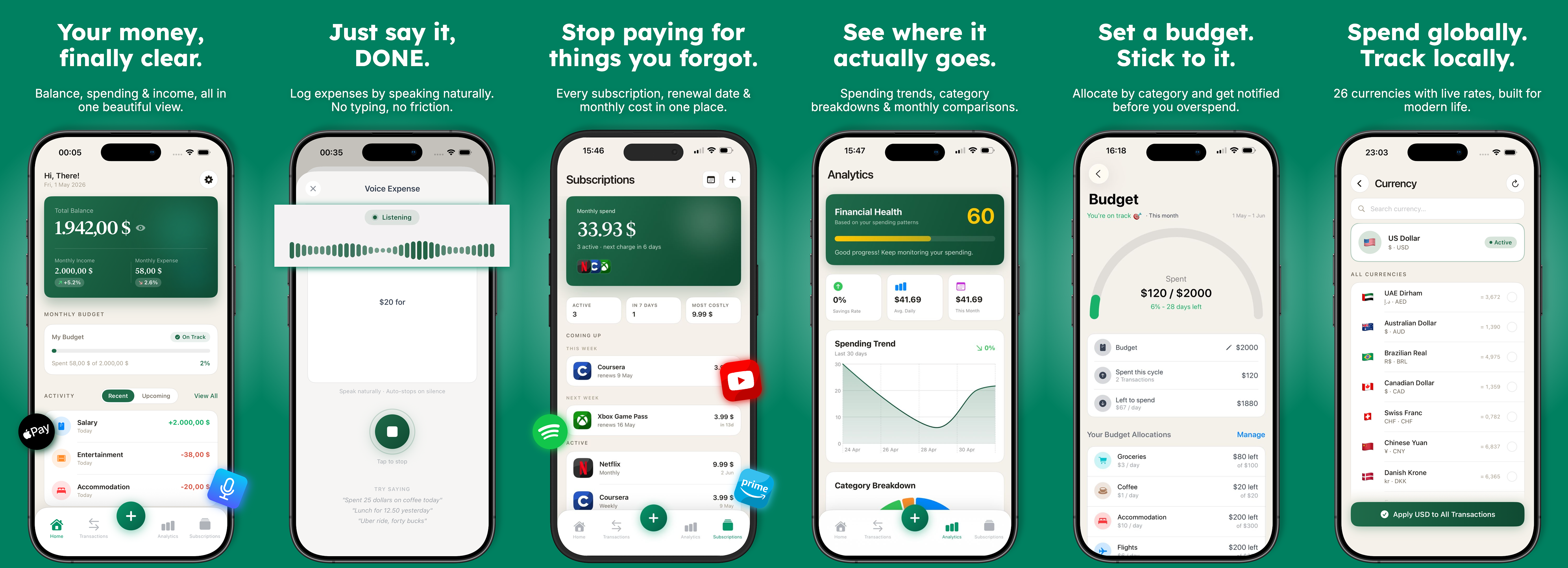 Balancio App Store presentation — first panel